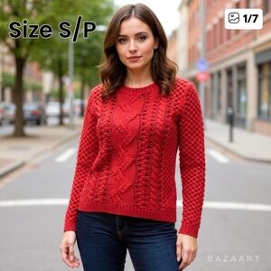 FYLO Chunky Knit Christmas Sweater Size S/P Women's